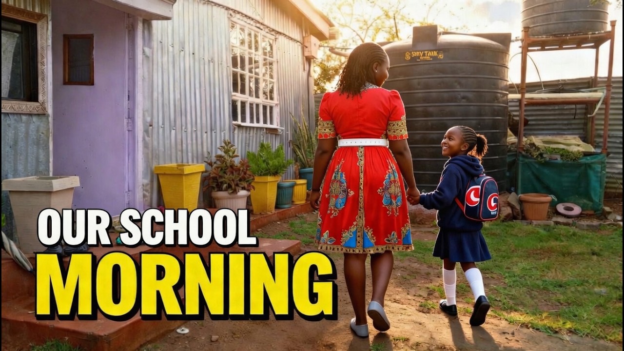 A Simple Morning Taking Our Daughter Olivia to School 🤍 | Life in Our Iron Sheet House
