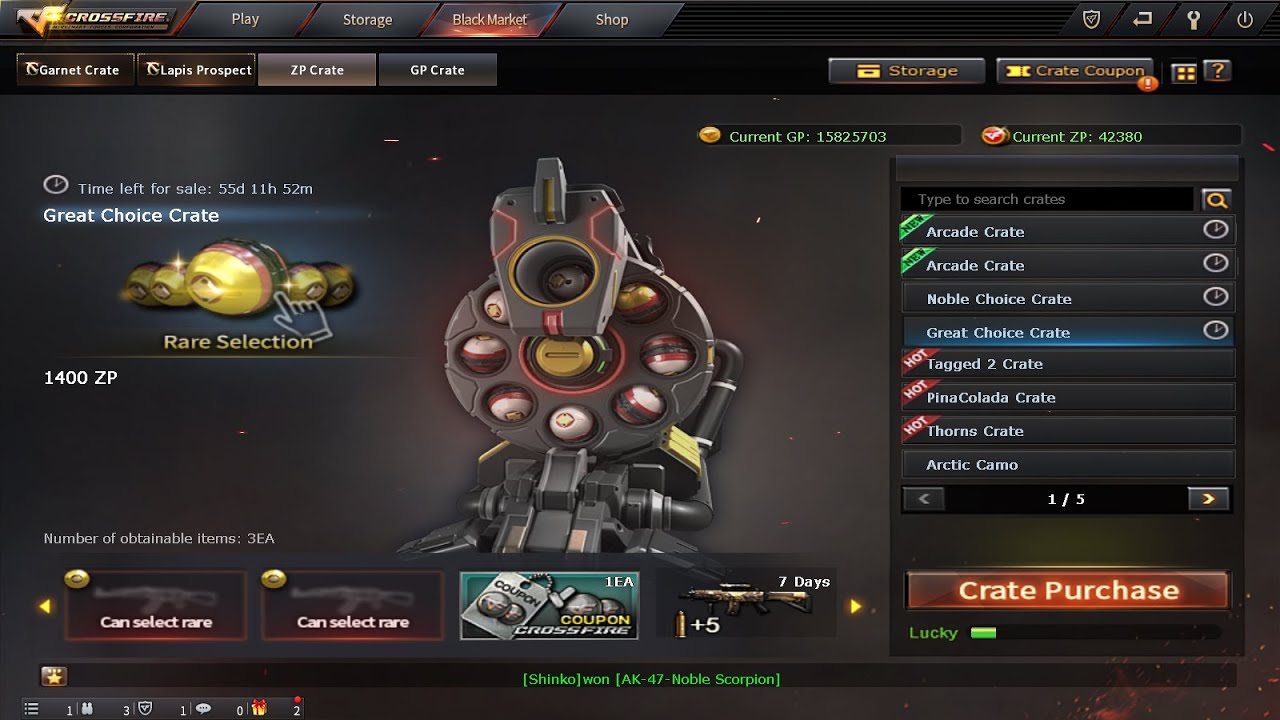 CrossFire West - Black Market Great Choice Crate Opening for the Golden AK-47!