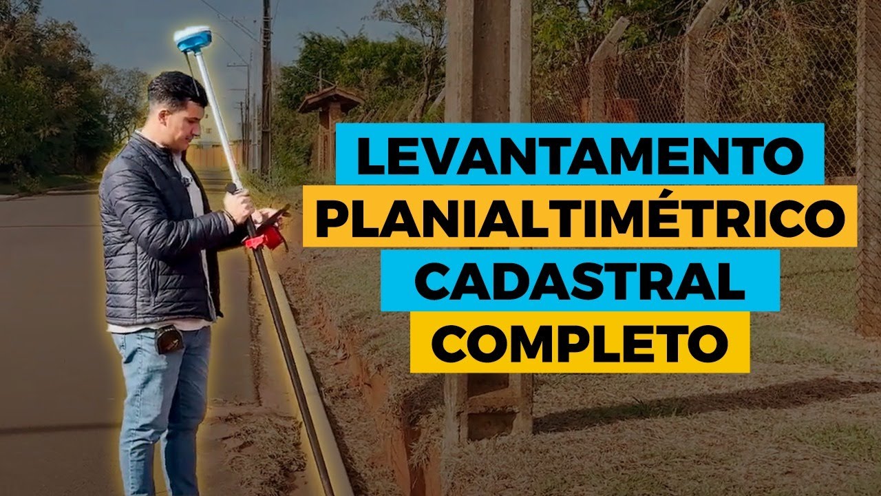 Aprenda Topografia com GNSS RTK na Prática! Levantamento Planialtimétrico Cadastral COMPLETO