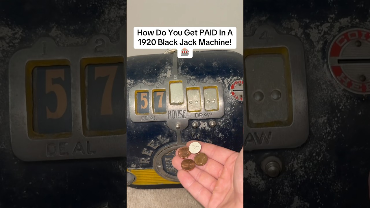 How Do You Get PAID In A 1920 Black Jack Machine?! 🎰