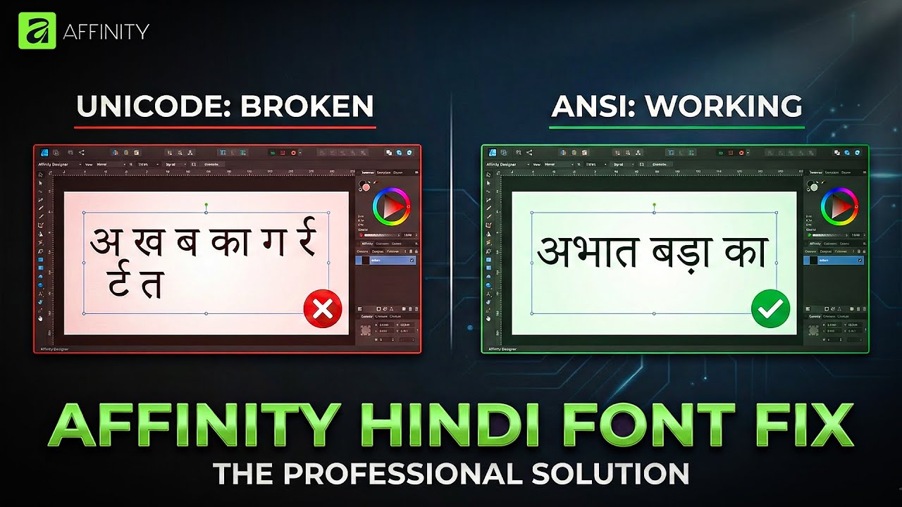 Affinity Designer Hindi Font Problem Solved! #affinity #hindifonts #unicode