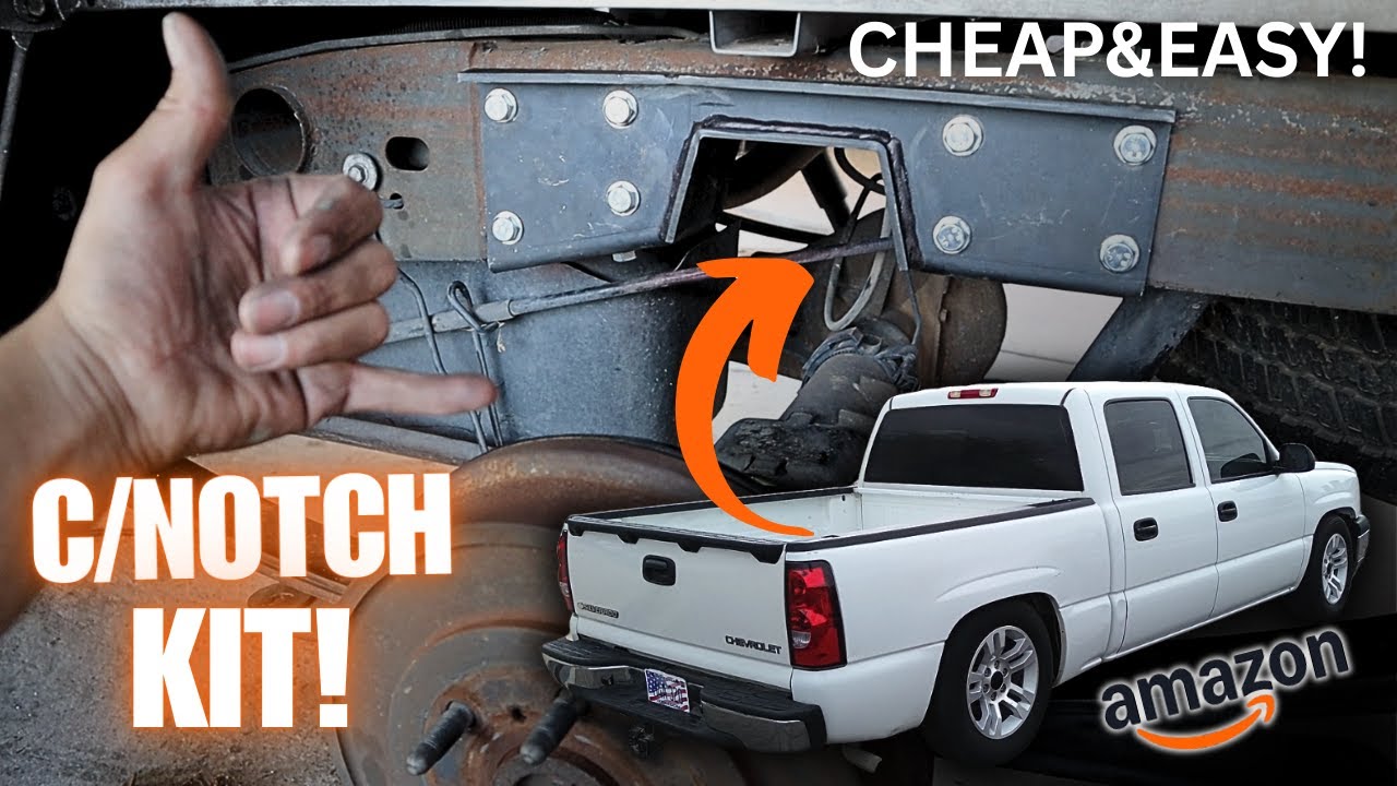 Bolt on C Notch for the Squatted Silverado! Cheap and EASY!