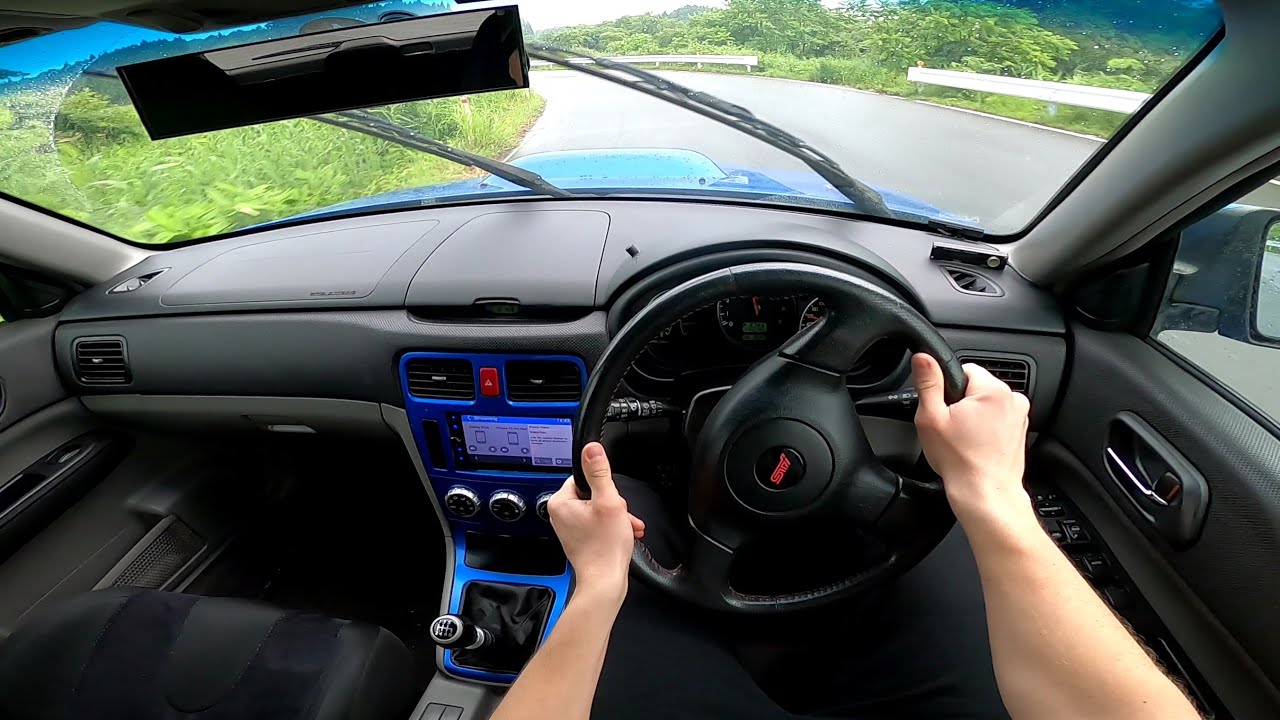 2005 Subaru Forester STI POV Rainy Drive in Japan