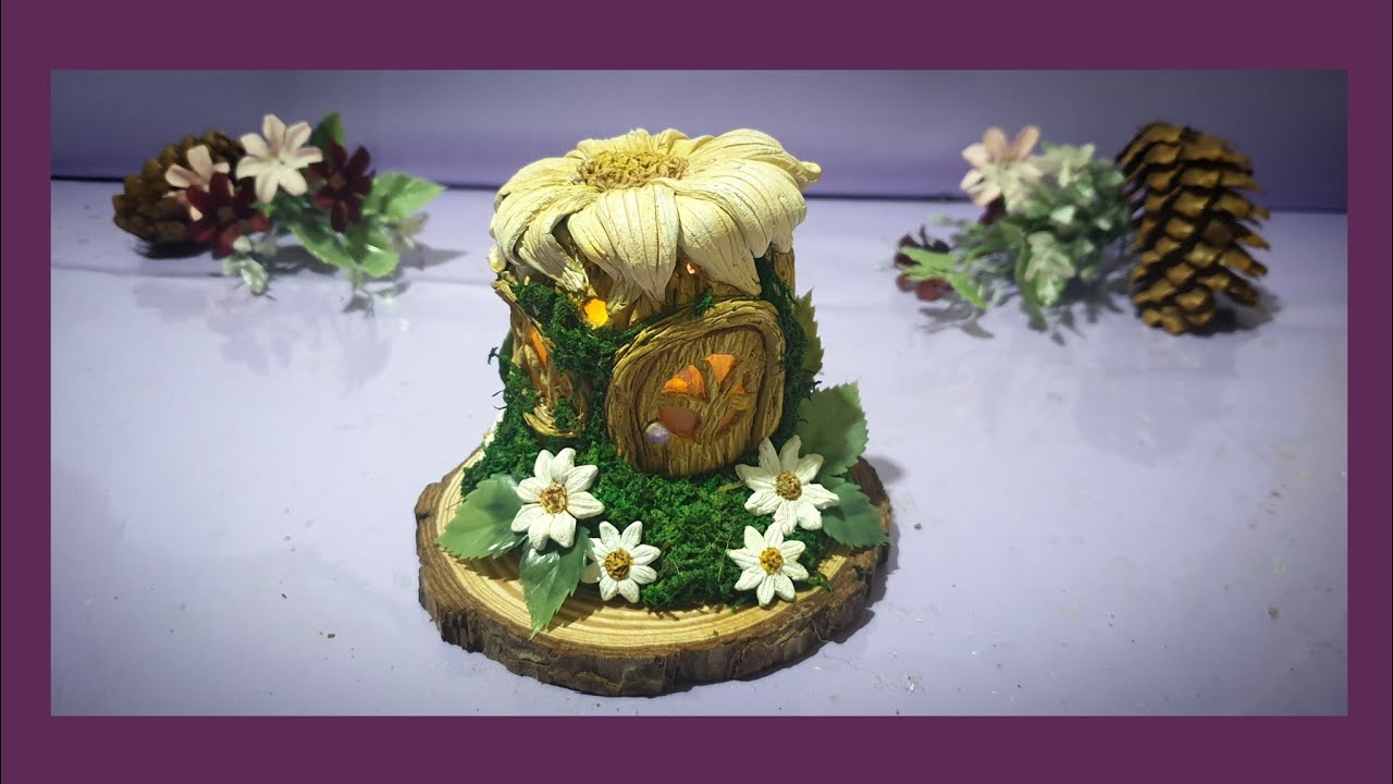 💕СДЕЛАЙ САМ МИНИАТЮРНЫЙ ЦВЕТОЧНЫЙ ДОМИК/ПОДСВЕЧНИК/используя пластиковую бутылку 💕