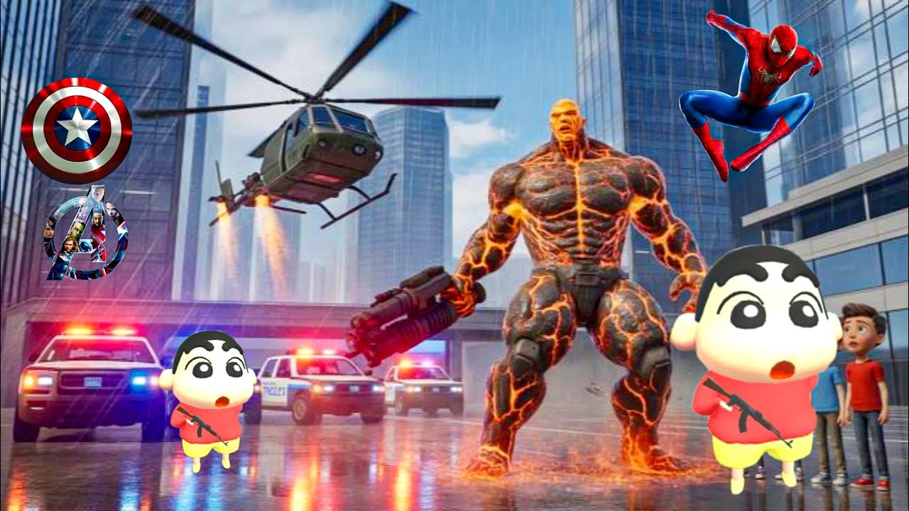 🎁THANOS & SINCHAN Fighting to police 🚓 _ Indian Theft Aura Simulator 🌿Android Games i0s/ 2026 #viral