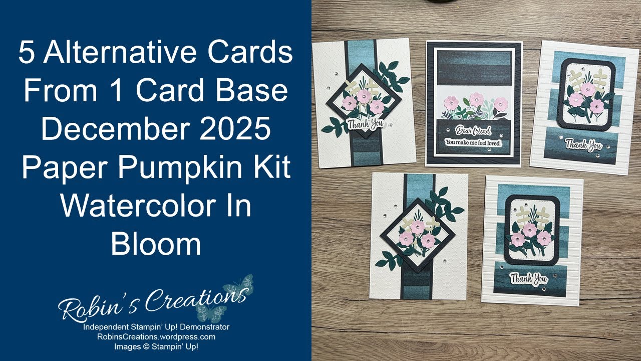 5 альтернативных вариантов открыток на основе одной базовой открытки — набор Paper Pumpkin под на...