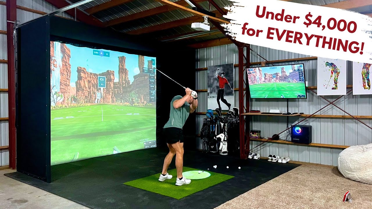 Creating a Dream Home Golf Simulator on a Budget (Full Instructional, Part 2) | Builds By Maz