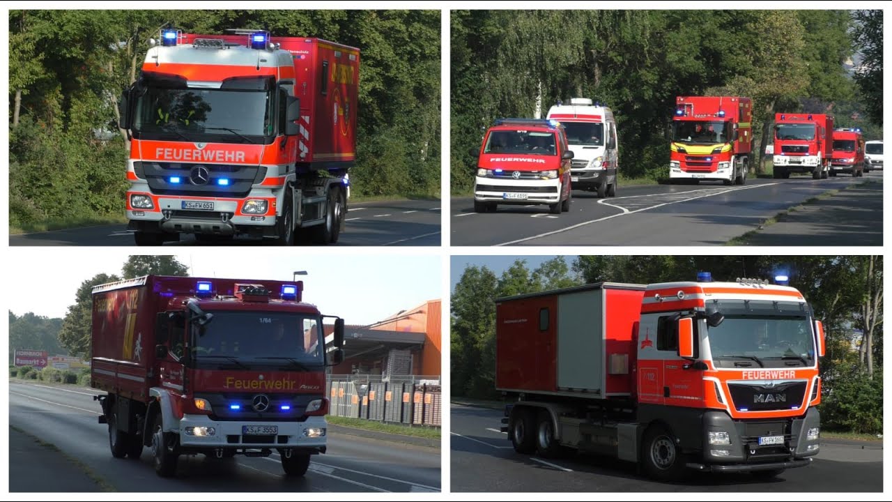 [Katastrophenalarm in Lohfelden! | ATF Dortmund] Einsatzfahrten aus dem Landkreis Kassel am 31.08.19