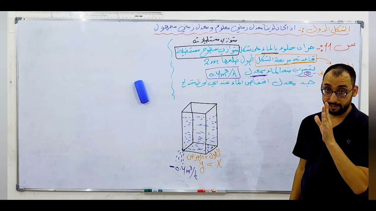 الفصل الثالث التفاضل ||محاضرة 4 ||المعدلات الزمنية /ج4