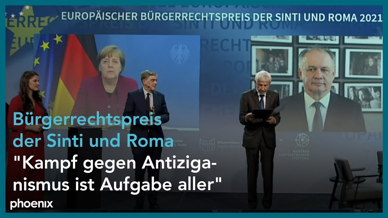 Verleihung des Europäischen Bürgerrechtspreises der Sinti und Roma an Angela Merkel