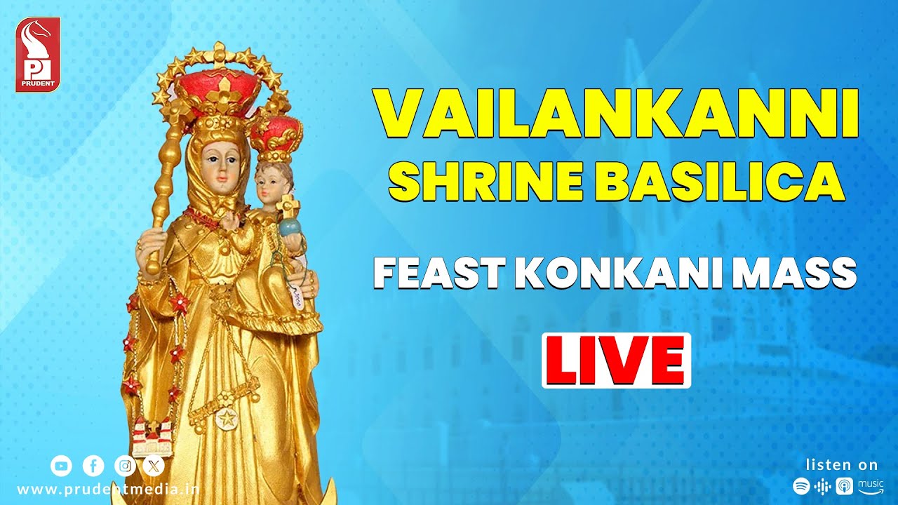 LIVE | Feast Mass | Vailankanni Shrine Basilica | Konkani Mass | Prudent Network | 08 Sept 2023