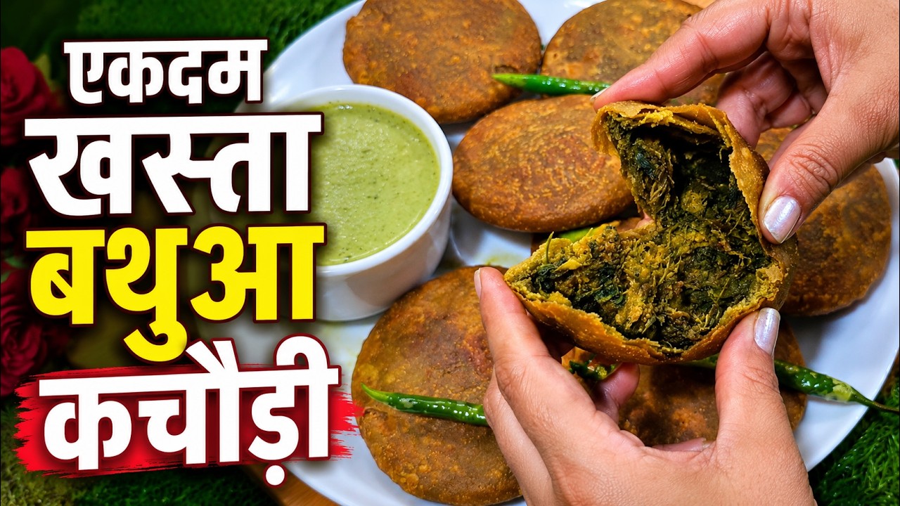 बहुत खा ली आलू मटर की कचोरियाँ अब बनाइए एक दम खस्ता बथुआ की कचोरियाँ | Bathua Ki Kachori | Winter