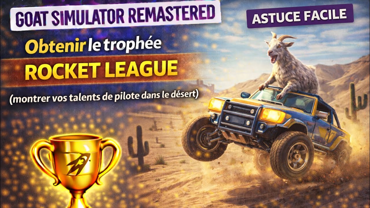 GOAT SIMULATOR REMASTERED – Trophée Rocket League (montrez ses talents de pilote dans le désert)