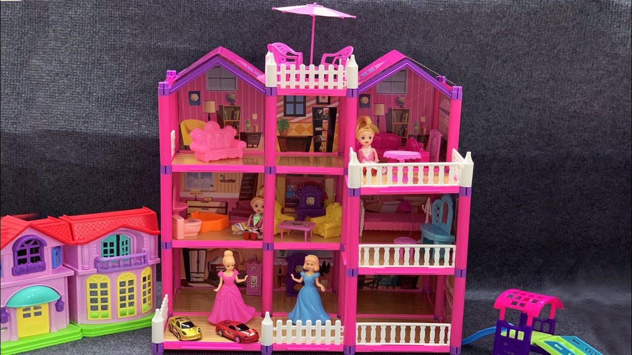 29 minutes of satisfying unboxing of the Barbie Cute Pink ASMR dollhouse toy set
