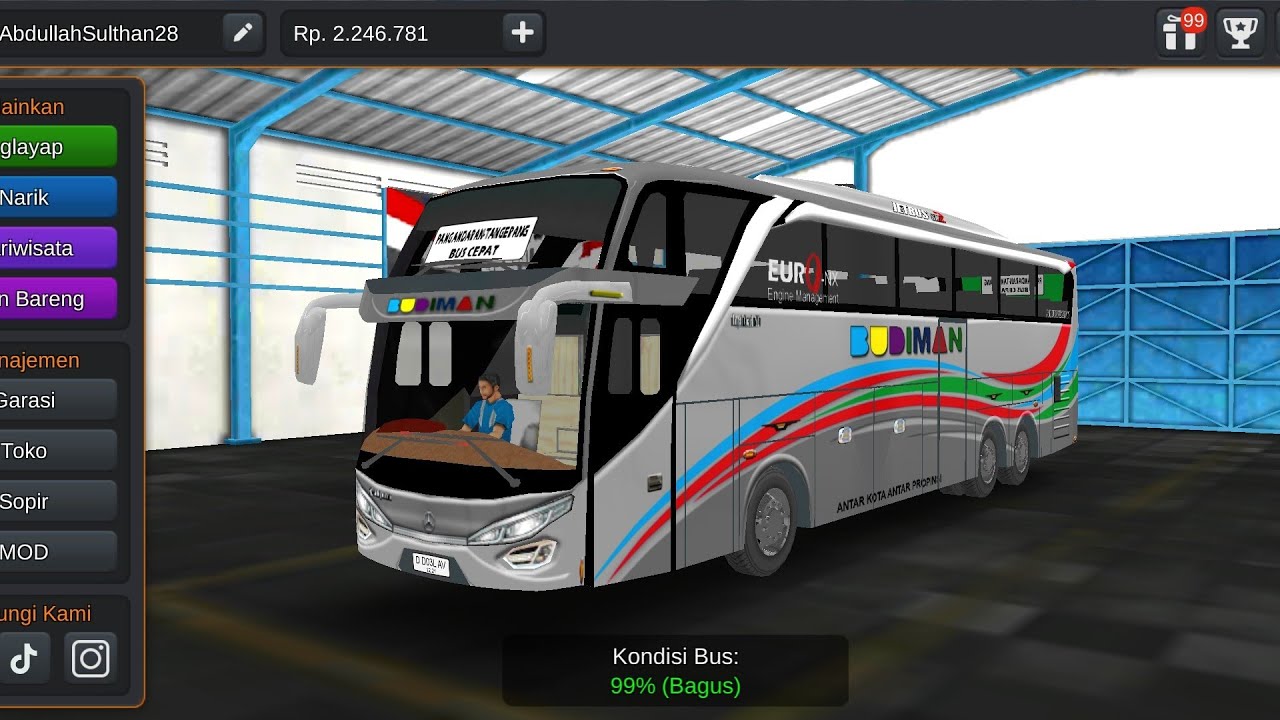 BUSSID Gameplays: Trip from Medan to Palembang with Nakula SHD Budiman Bus Part 3.