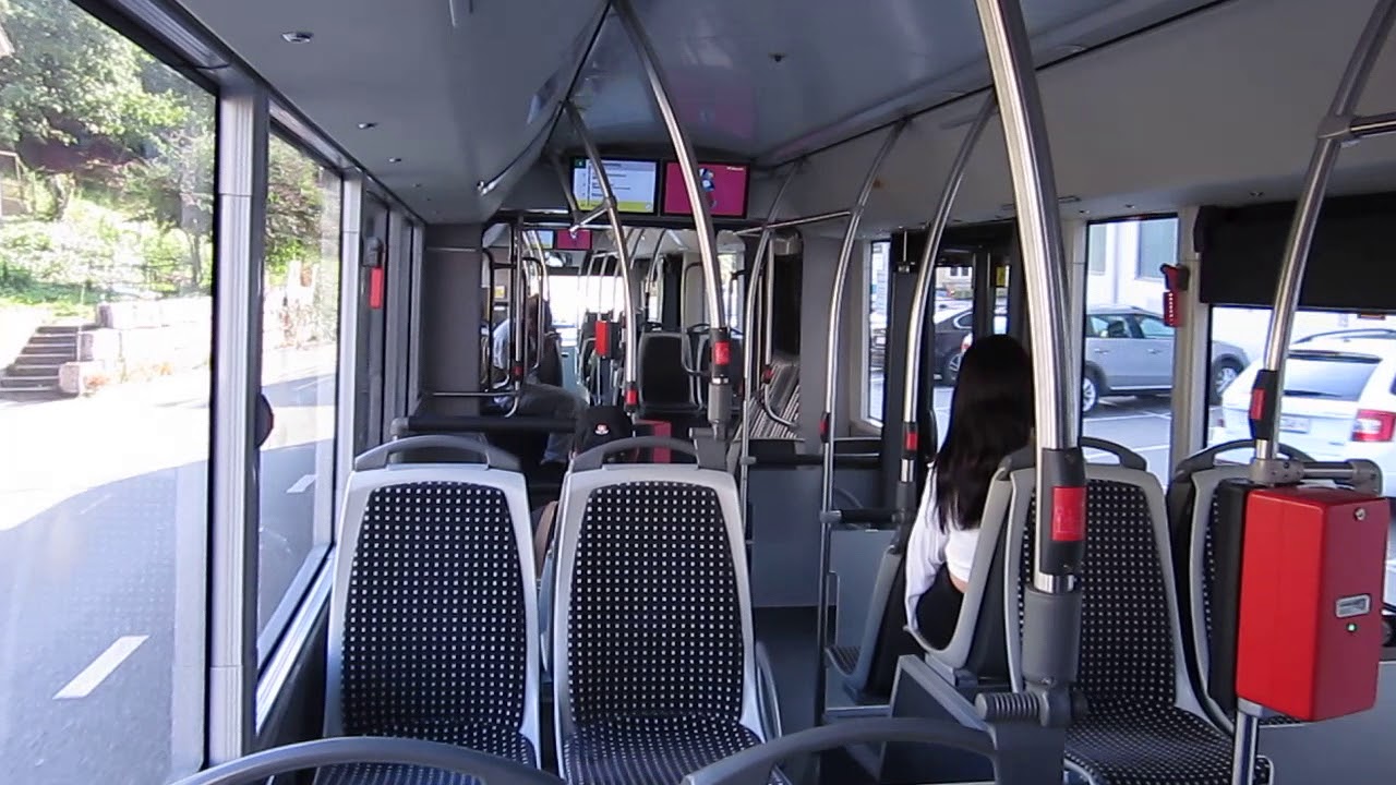 Verkehrsbetriebe Schaffhausen: inside the trolleybus Hess SwissTrolley 3 (BGT-N2C) nr. 104