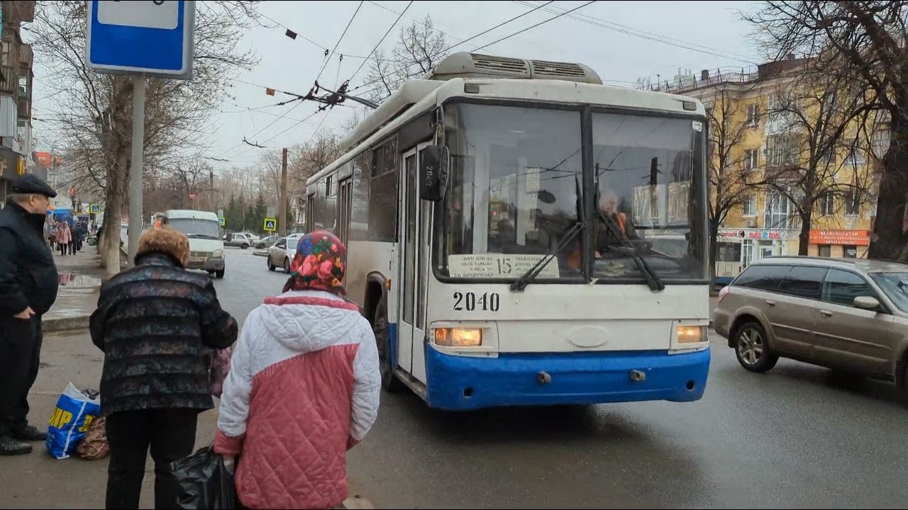 Поездка на БТЗ-52767А 2040 по 15 маршруту, г. Уфа, 20 апреля 2022 года