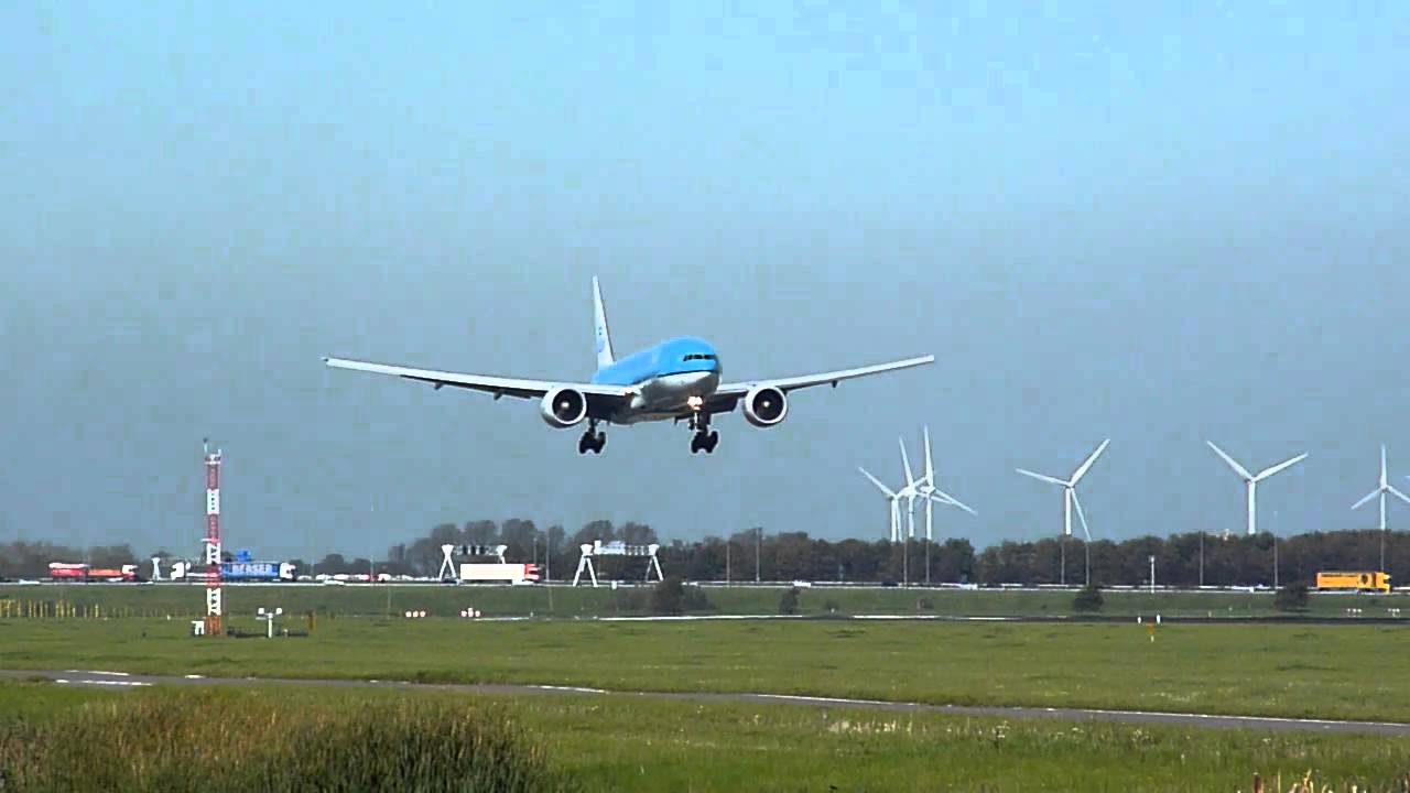KLM 777 Landing - Lima to Amsterdam (PH-BQO)
