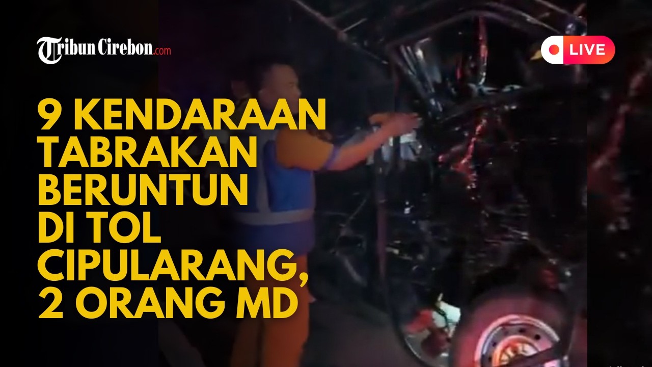 🔴 BREAKING NEWS - Baru Saja Terjadi, Kecelakaan Beruntun 9 Kendaraan di Tol Cipularang KM 93B