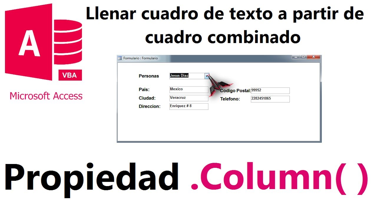 Llenar cuadro de texto con cuadro combinado