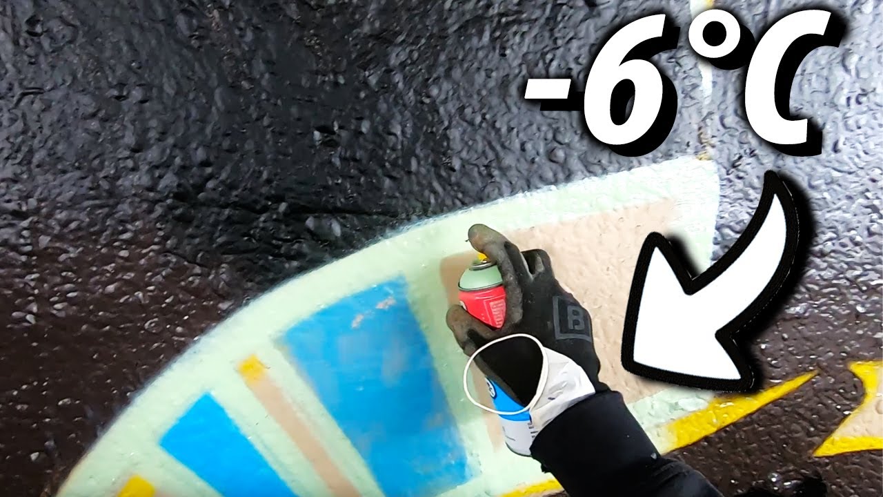 Graffiti Piecing in Winter! My Fingers Froze 😑