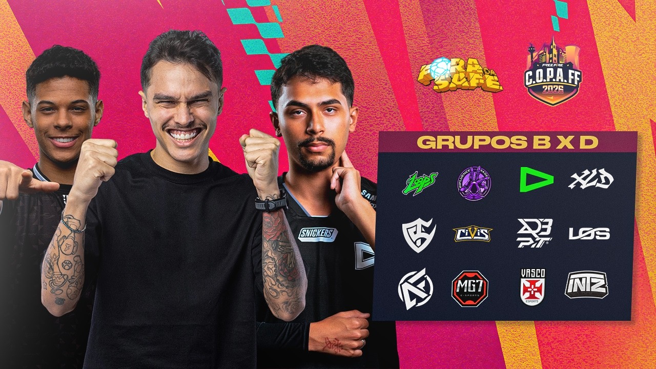 🔴COPA FF COM FORA DA SAFE - GRUPOS B x D🔴#FREEFIRE
