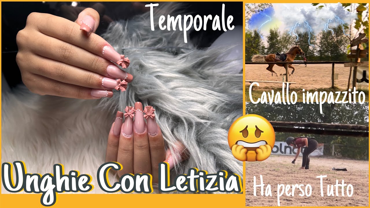 Unghie Stile Coquette + Avventura a Cavallo con Letizia //Caduta e Piccolo Incidente! Dual Form