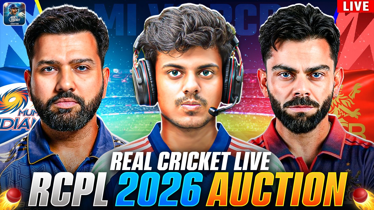 LIVE : MI Vs RCB🏆| RCPL Auction 2026 In Real Cricket #shortslive #realcricket