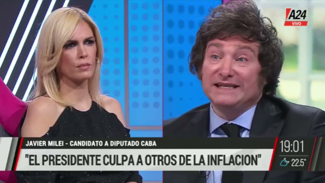 Canosa mano a mano con Javier Milei: 