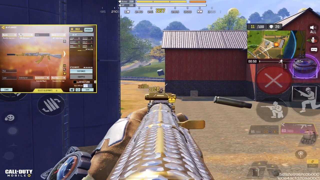 I use AK-47 default skin in BLACKOUT and it's 0 Recoil 🔥 | best AK47 gunsmith in SEASON 1 of CODM BR