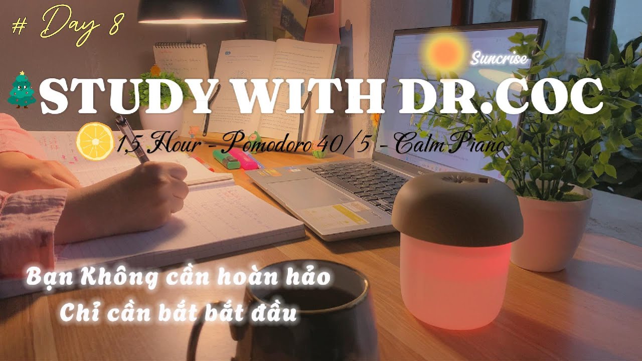 🔔Chỉ cần bạn bắt đầu-🎓 90 phút HỌC CÙNG MÌNH - STUDY WITH ME - Calm Piano- Pomodoro 40/5 🍀