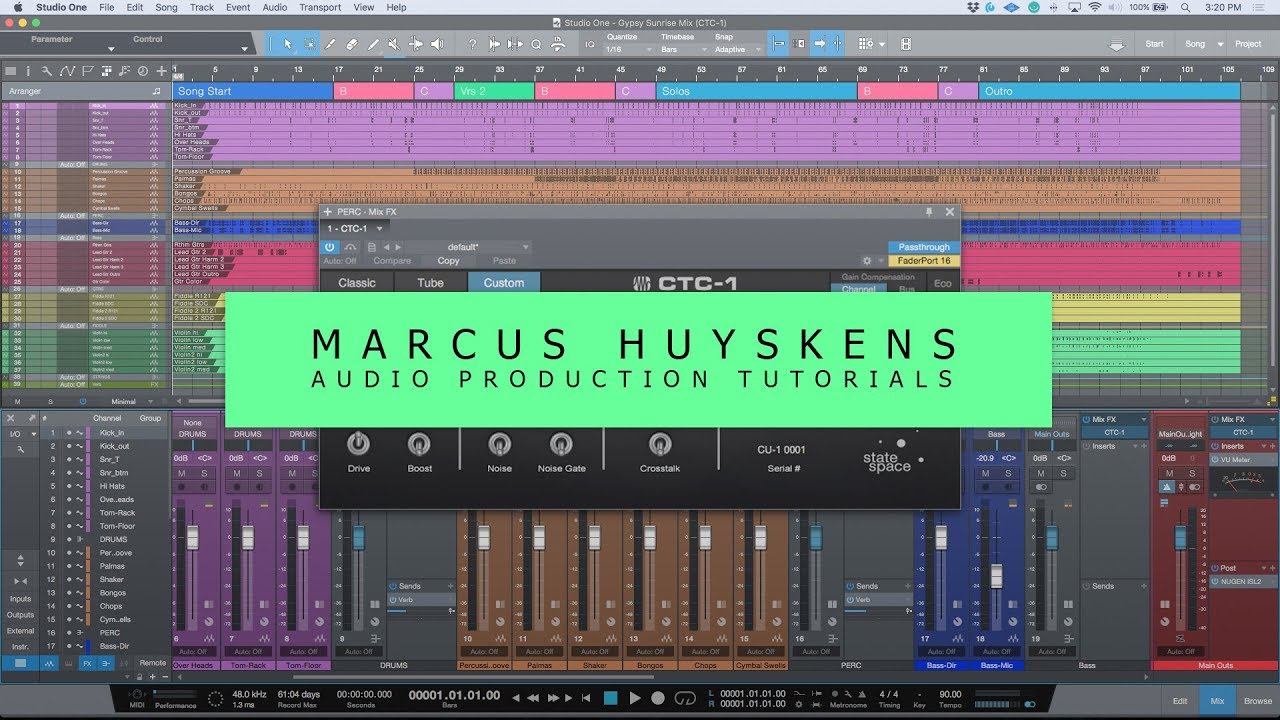 Mixing With The CTC-1 Pro Console Shaper In PreSonus Studio One