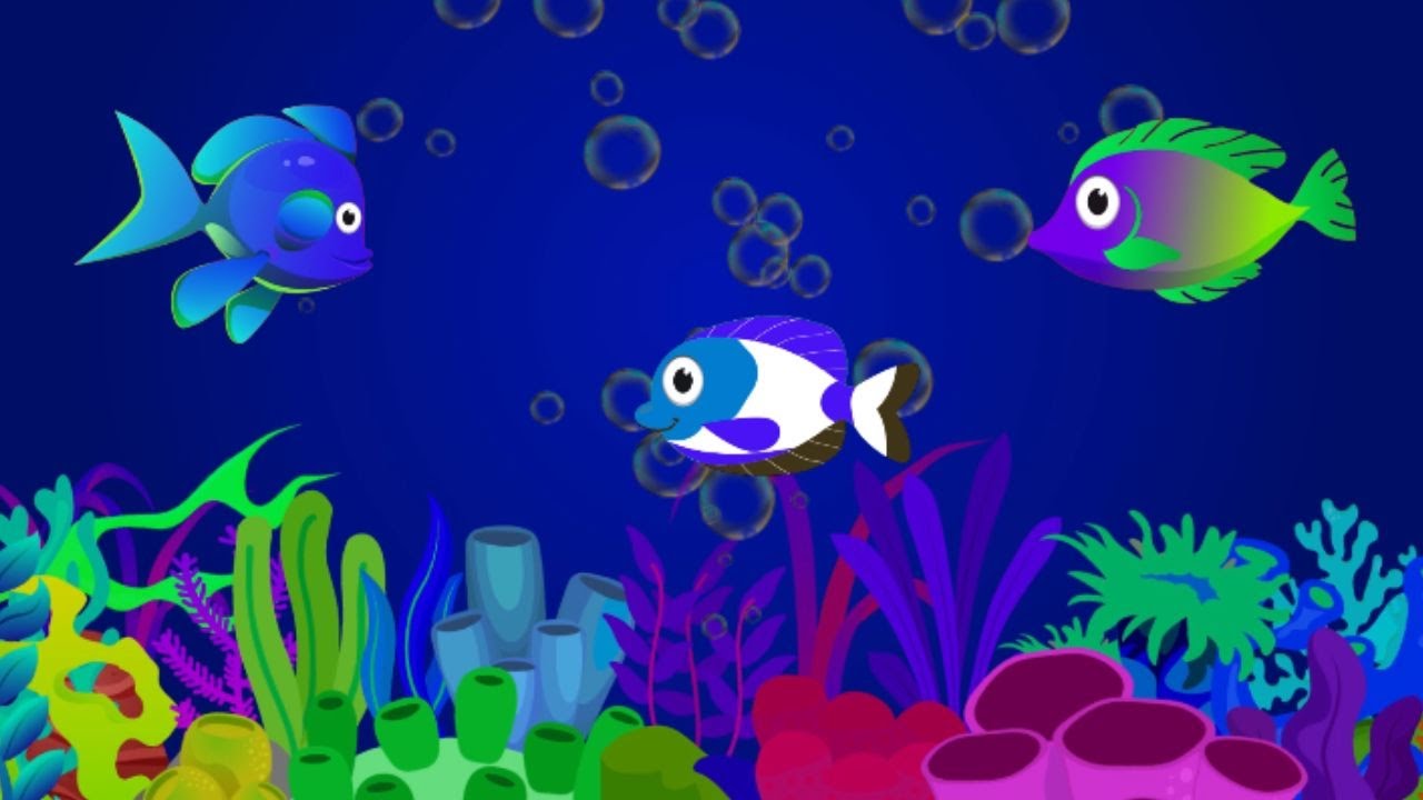 Serene Blue Ocean Fish🐬 Lullaby Music Soft Sleep Sounds🎼 with Calm Aquarium Visuals for Babies