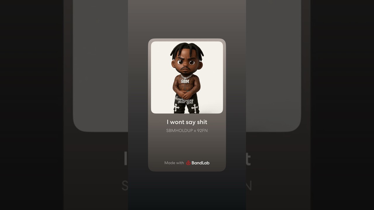 I won’t say shit (official audio) 
