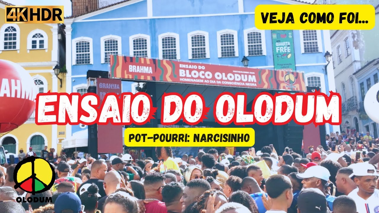 Salvador Bahia 🇧🇷 4K HDR | Narcisinho Olodum pot-pourri no Pelourinho