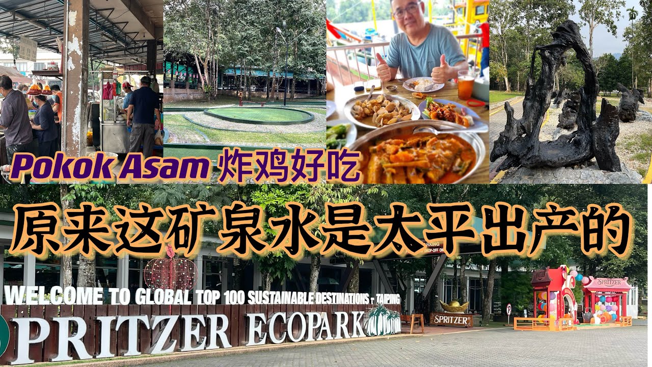 十八丁美食过后，我们就去太平，原来这个矿泉水是在太平出产的，Pokok Asam 的炸鸡好吃😋生意很好呢。
