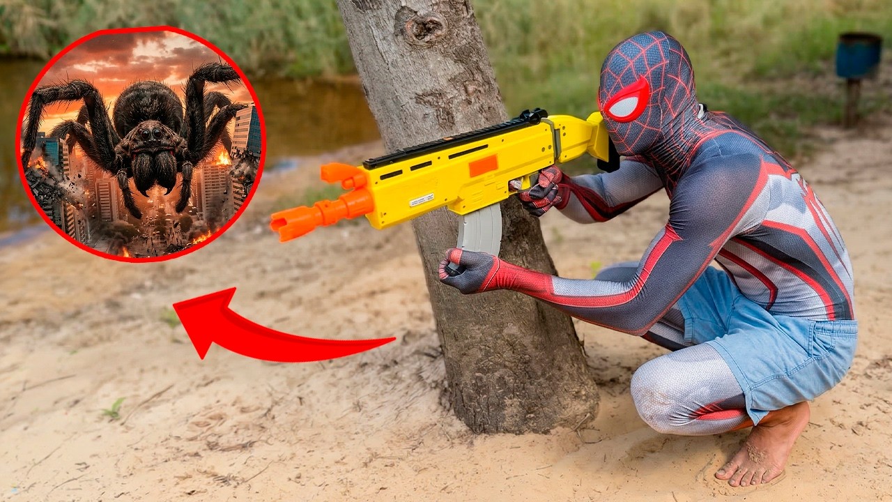 Homem aranha e a Aranha Gigante ( Homem Aranha Desenho Animado )  Spider