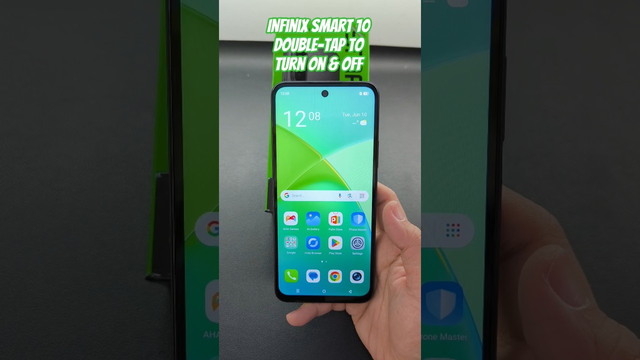 Infinix Smart 10 Double-tap to turn on & off