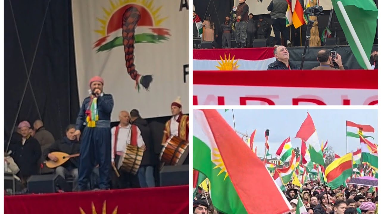 أكبر مظاهرة في المانيا لا كورد داعمأ لا Rojava كوردستان💚❤️💛✌️