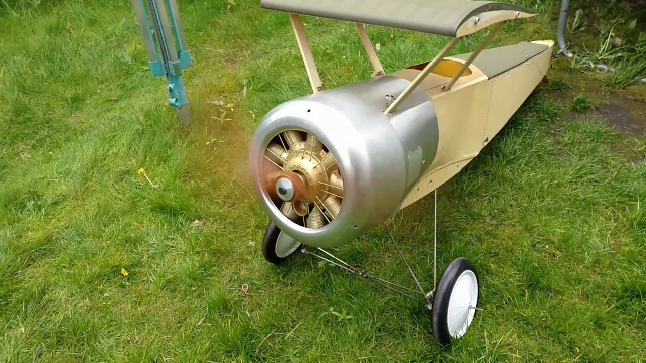 ZG62 with Mick Reeves Torquemaster Engine testrun BUSA 1/3 scale Sopwith Pup behind the dummy engine