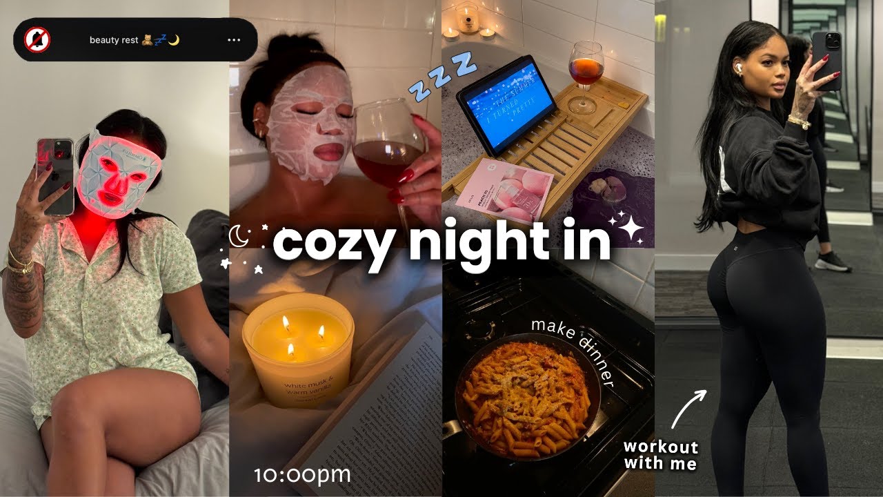 Cozy & Anti-Burnout Night Routine 🌙 | Workout, Self Care, Cooking + Girl therapy