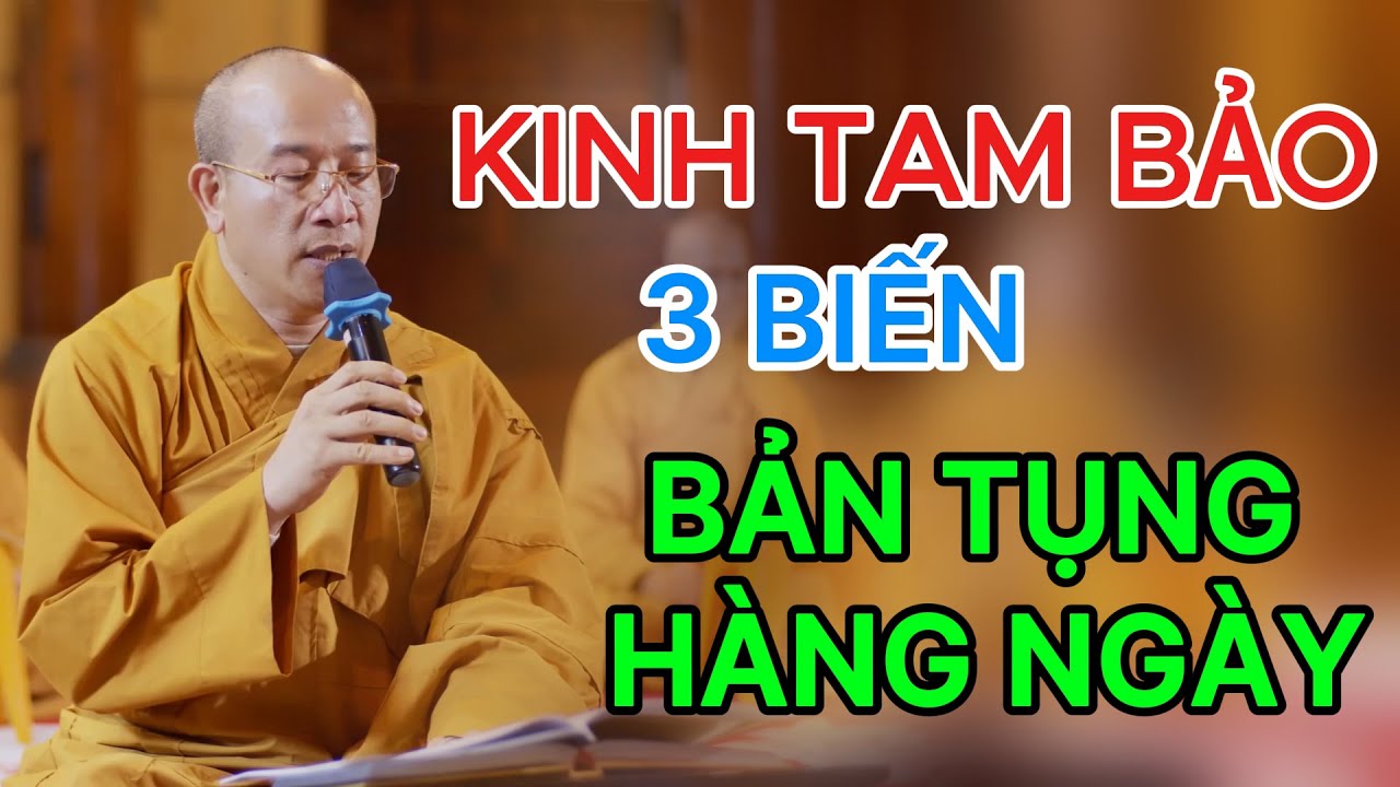 KINH TAM BẢO - 3 Biến - Bản chuẩn tụng h&agrave;ng ng&agrave;y - Thầy Th&iacute;ch Tr&uacute;c Th&aacute;i Minh