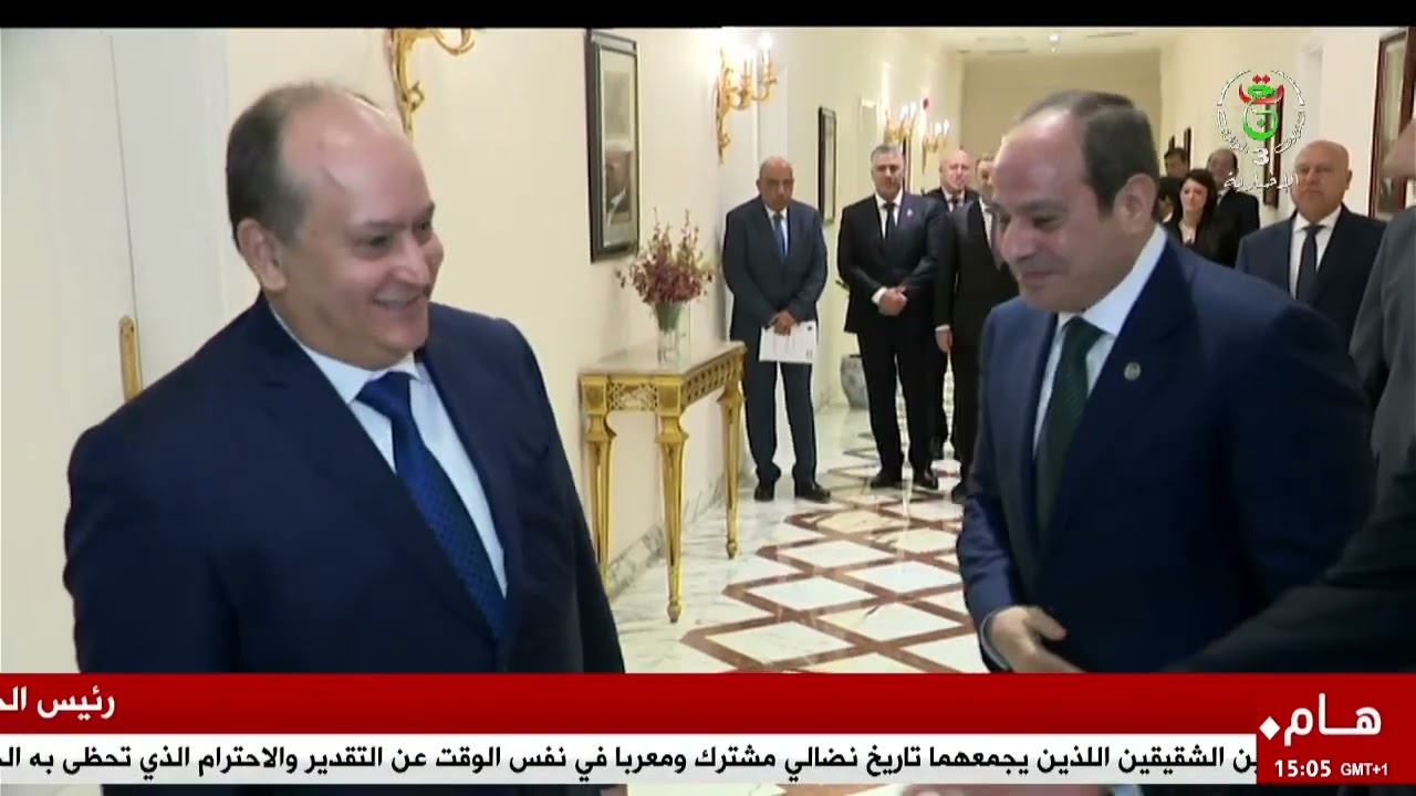 اللجنة المشتركة العليا الجزائرية المصرية | الوزير الأول يستقبل من قبل رئيس جمهورية مصر العربية