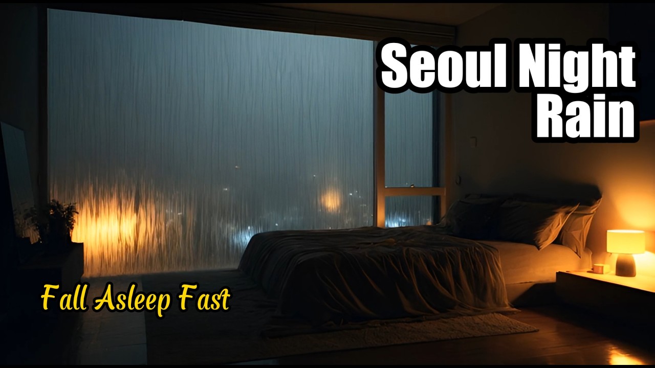 🔴LIVE Seoul Night Rain ASMR 🌧️ Cozy Apartment – Fall Asleep Fast