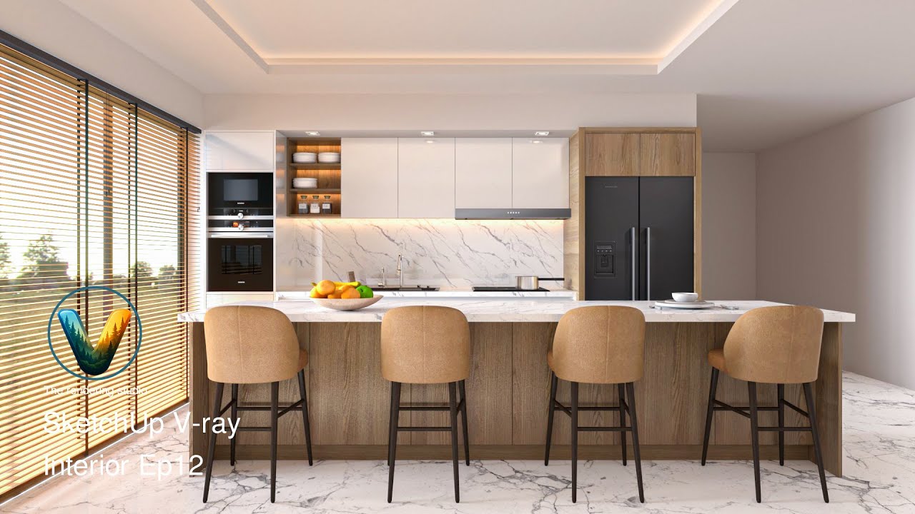 SketchUp V-ray Interior Ep12