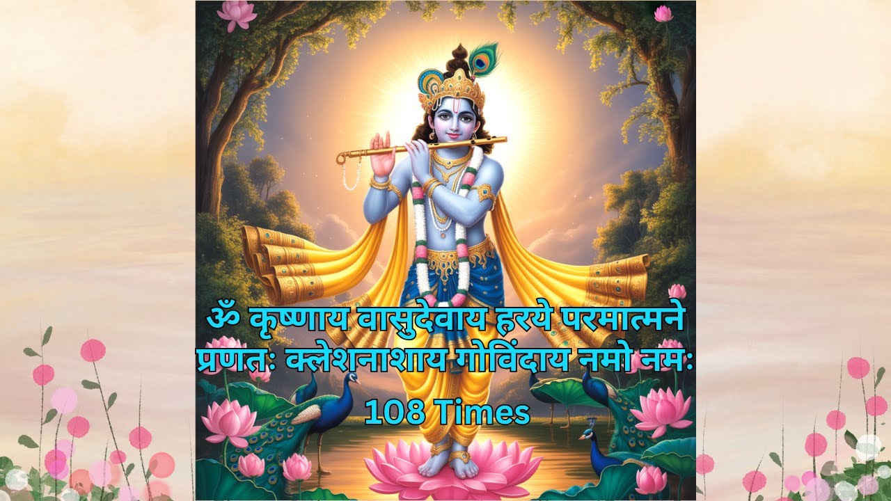 Om Krishnaya Vasudevaya Mantra 108 Times | Govinda Mantra for Peace & Removing Obstacles