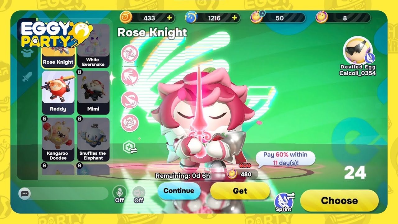 Eggy Party: Hype Arena - Rose Knight Gameplay Walkthrough