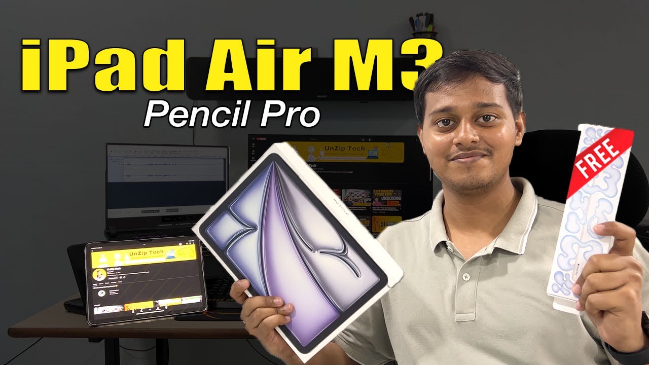 iPad Air M3 & Pencil Pro Unboxing | Apple Back to School Free Offer 2025 @UnZipTech