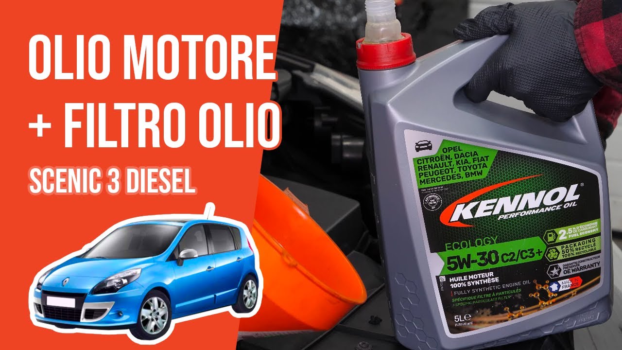 Cambio olio motore e filtro dell'olio Scenic 3 1.9 dCi 🛢