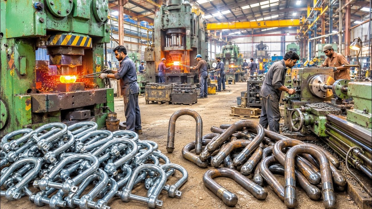 Incredible Manufacturing Process Of Making Wide D Shackle In A Factory || Mass Production 